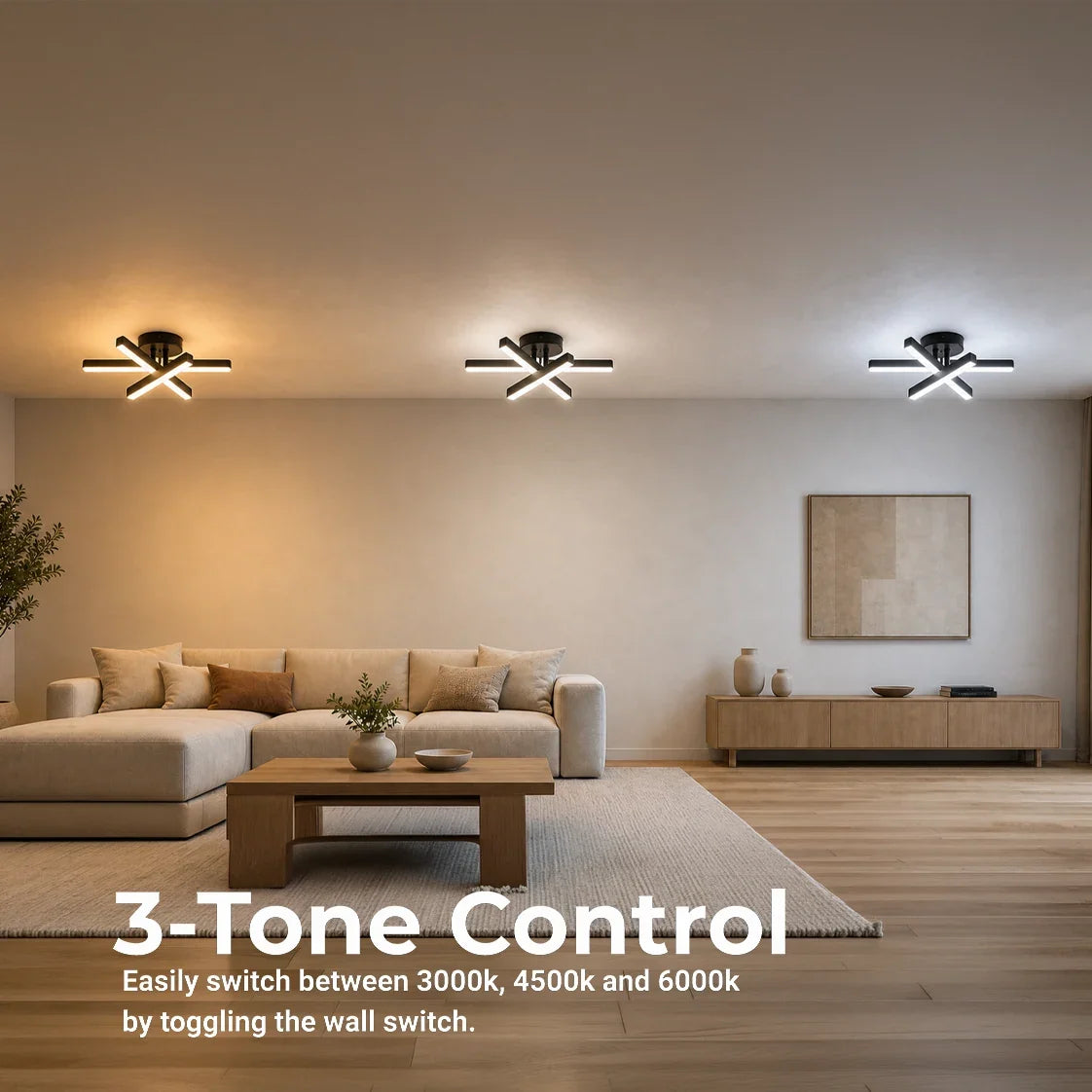 Lustra LED Diego, 26W, Negru, Metal, Lumina Rece/Calda/Neutra