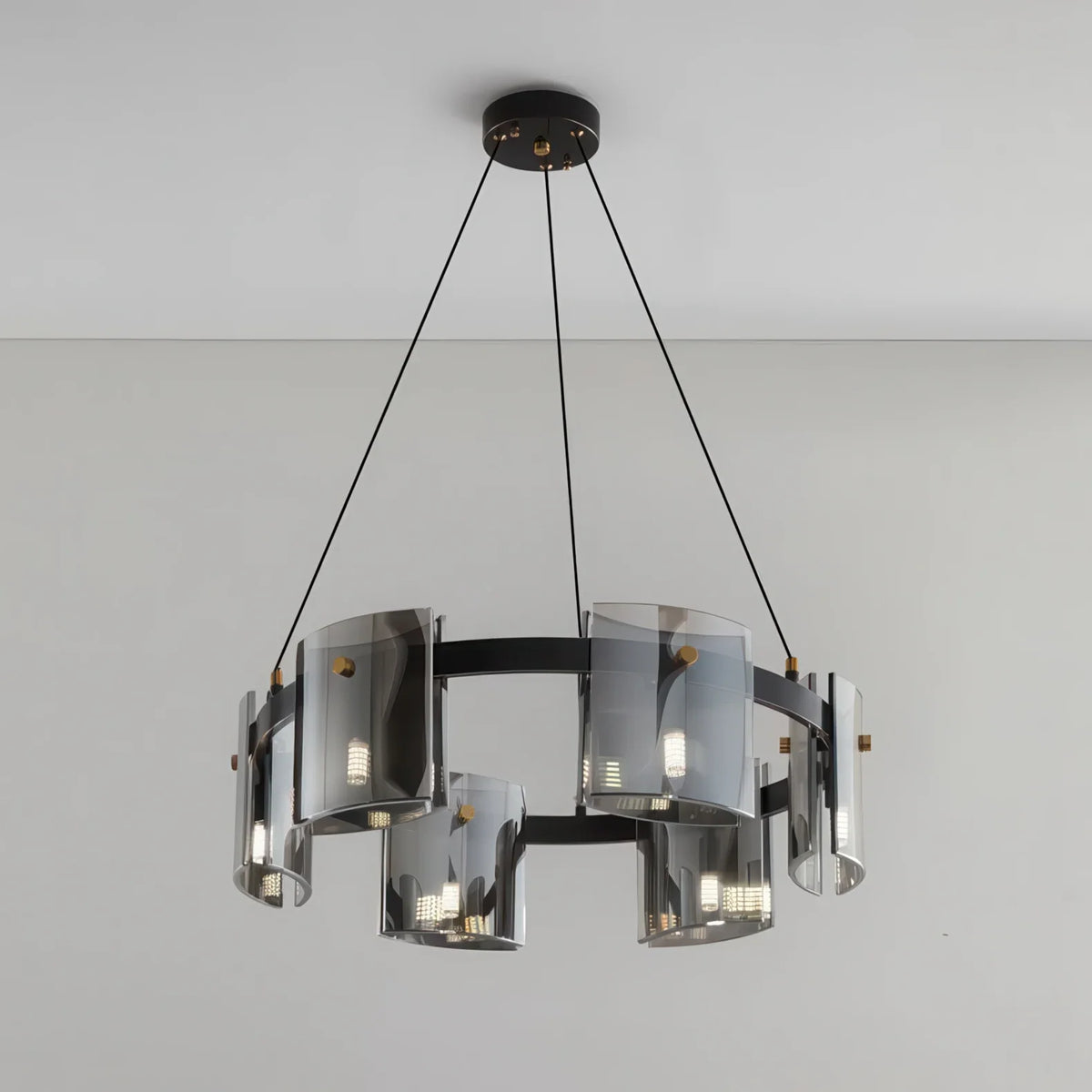 Candelabru Modern, Valmontreux Largo, 6xG9, Diametru 60cm, Negru, Inaltime Reglabila, imaginea 1