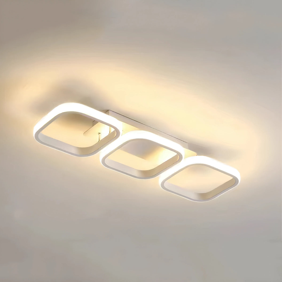 Lustra LED VERTEX 34W, 3 Patrate, Liniara, lumina Rece/Calda/Neutra, Alb, imaginea 11