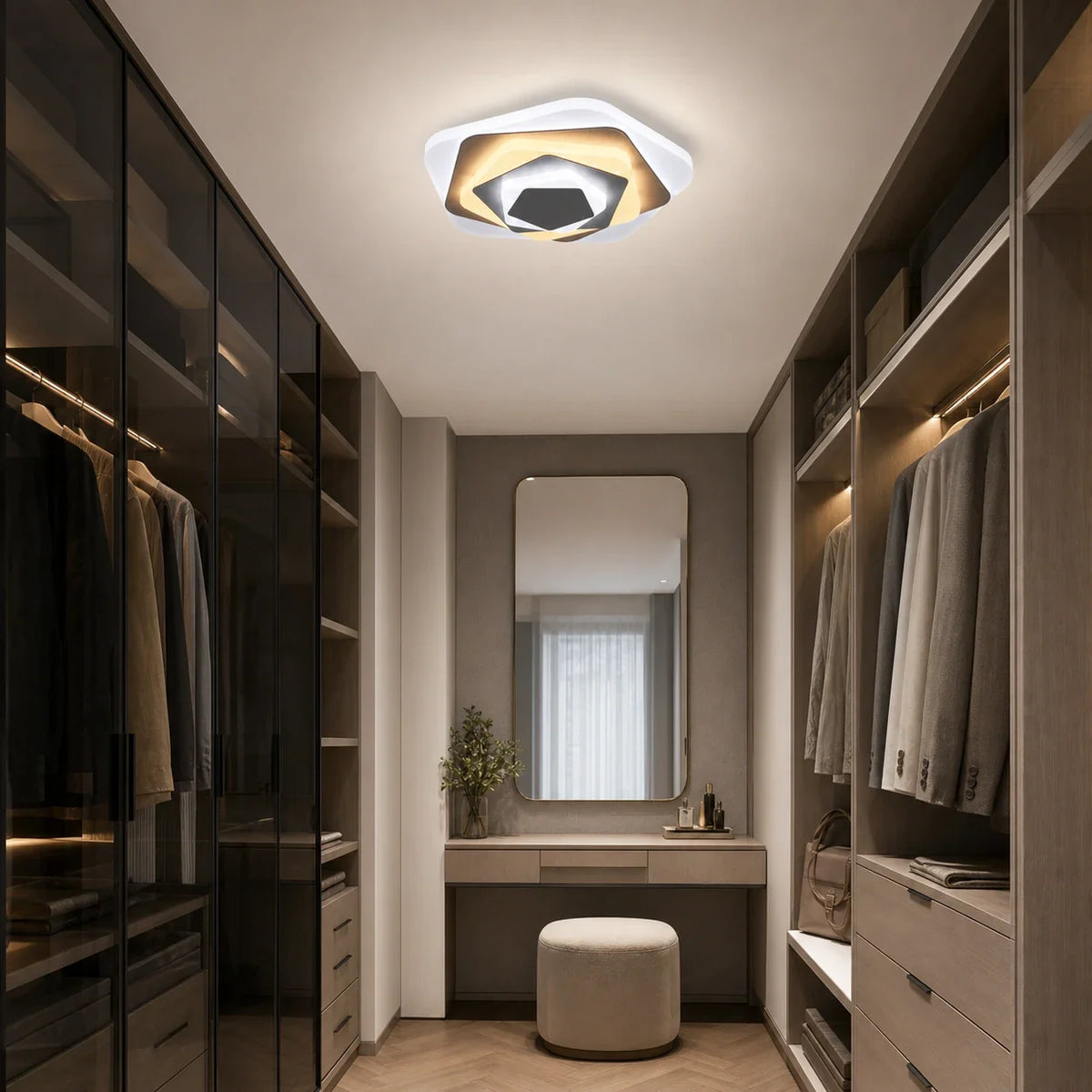 Lustra LED SIENA 40W, Diametru 23cm, lumina Rece/Calda/Neutra, Alb, imaginea 4