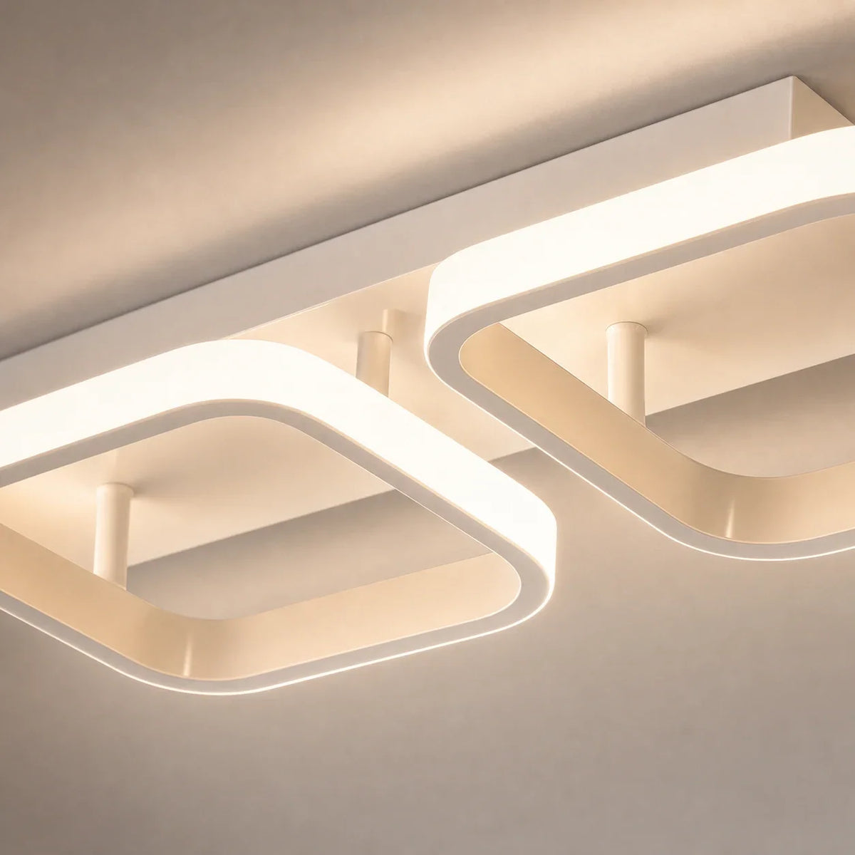 Lustra LED VERTEX 34W, 3 Patrate, Liniara, lumina Rece/Calda/Neutra, Alb, imaginea 4