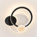 Lustra LED cu cristal PRISMIQ 45W, 3 Cercuri, lumina Rece/Calda/Neutra, Negru