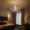 Candelabru DELLI SANTI 6xE14, Diametru 52cm, Alb, Inaltime Reglabila