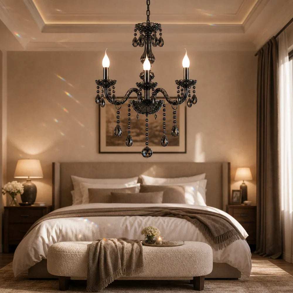 Candelabru Cristal AUGUST Eleganza, 3xE14, Diametru 48cm,  Argintiu, Inaltime Reglabila, imaginea 7