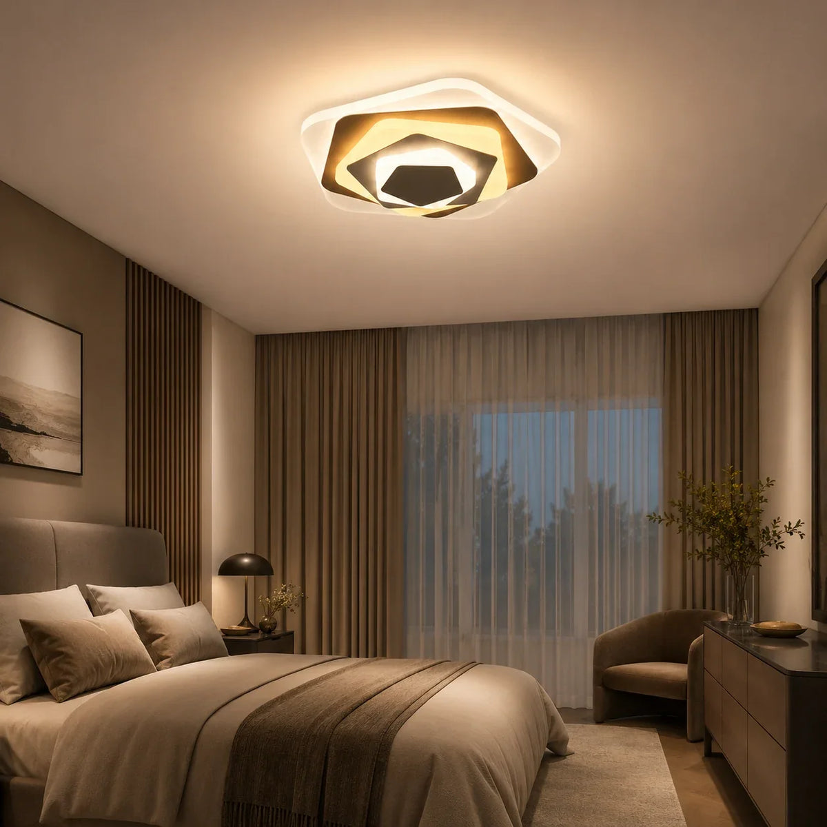Lustra LED SIENA 40W, Diametru 23cm, lumina Rece/Calda/Neutra, Alb, imaginea 8