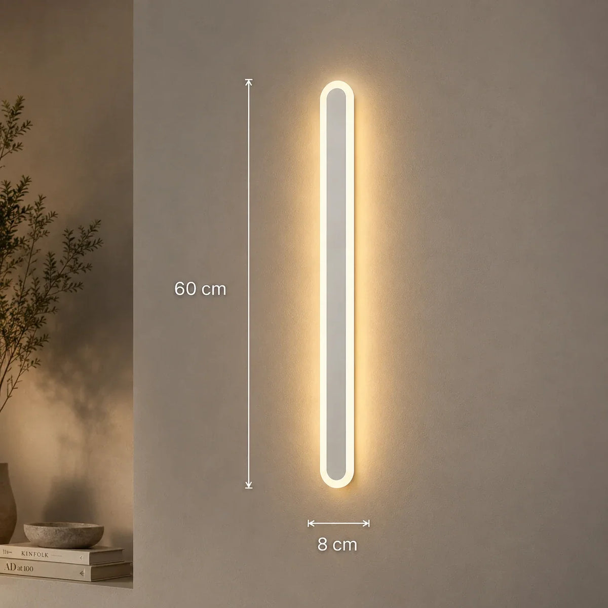 Aplica LED de Exterior SUHA, Lungime 60cm, 8W, IP65, Metal, Liniar, Alb, imaginea 8