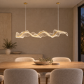 Lustra LED cu Telecomanda, Suspendata AMI 63W, Liniara, lumina Rece/Calda/Neutra, Auriu, Inaltime Reglabila