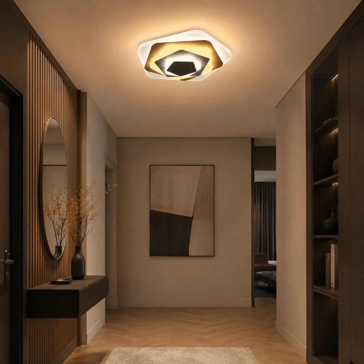 Lustra LED SIENA 40W, Diametru 23cm, lumina Rece/Calda/Neutra, Alb, imaginea 11