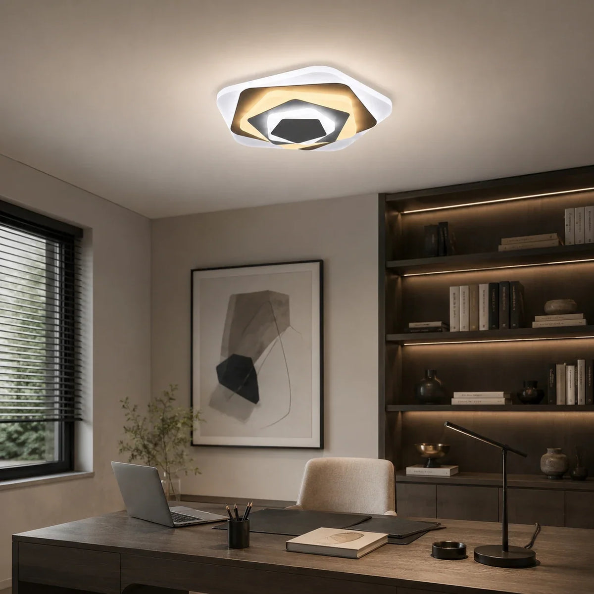 Lustra LED SIENA 40W, Diametru 23cm, lumina Rece/Calda/Neutra, Alb, imaginea 12