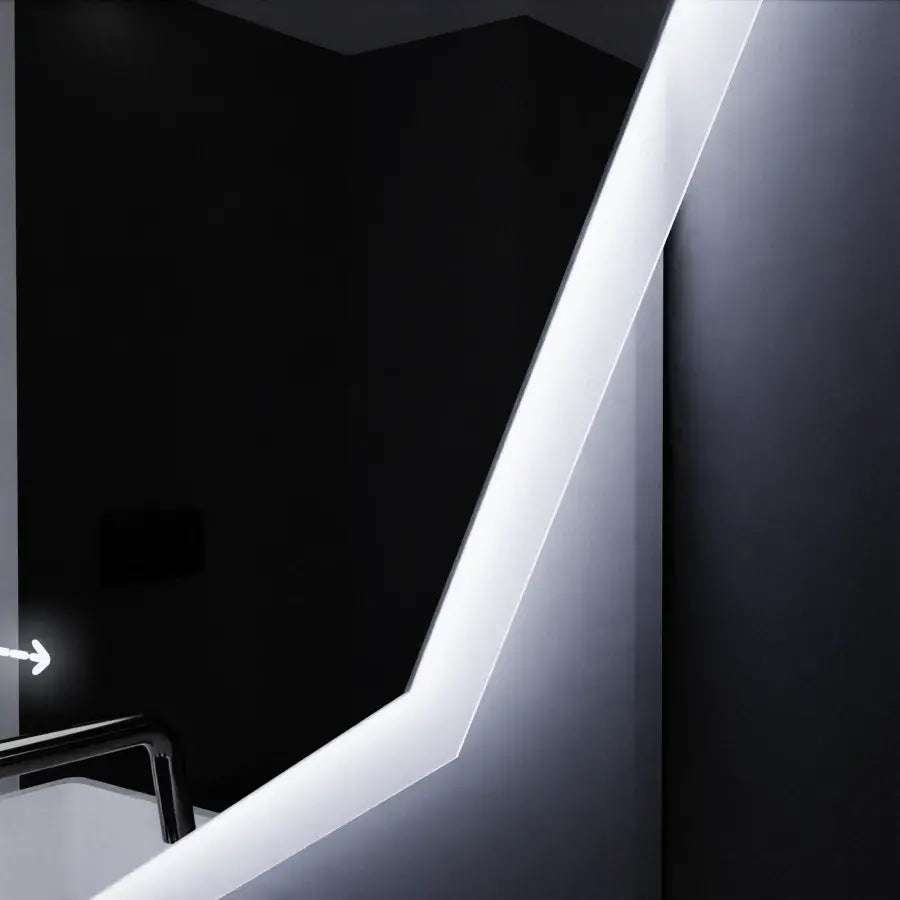 Oglinda LED 70cm, POLIGON Senzor MotionGlow Marcello, Sistem Dezaburire, Ceas & Termometru, Dimabila 084, imaginea 2