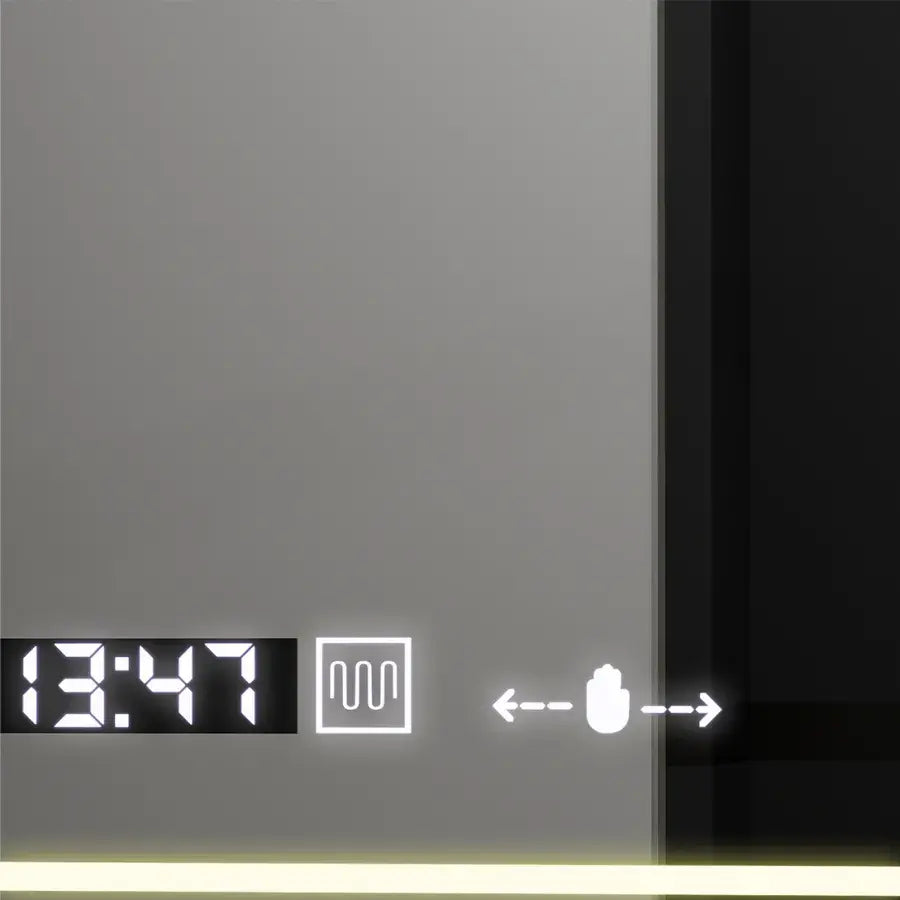 Oglinda LED Rectangulara 60x80cm Venezia, Senzor MotionGlow, Dezaburire, Ceas & Termometru, Dimabila, Lumina Calda/Neutra/Rece 3000K/4000K/6000K, imaginea 2