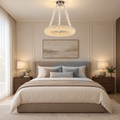 Candelabru Cristal cu Telecomanda, PRAGA Magno, 33W, Lumina Calda/Rece/Neutra, Diametru 55cm, Auriu, Inaltime Reglabila
