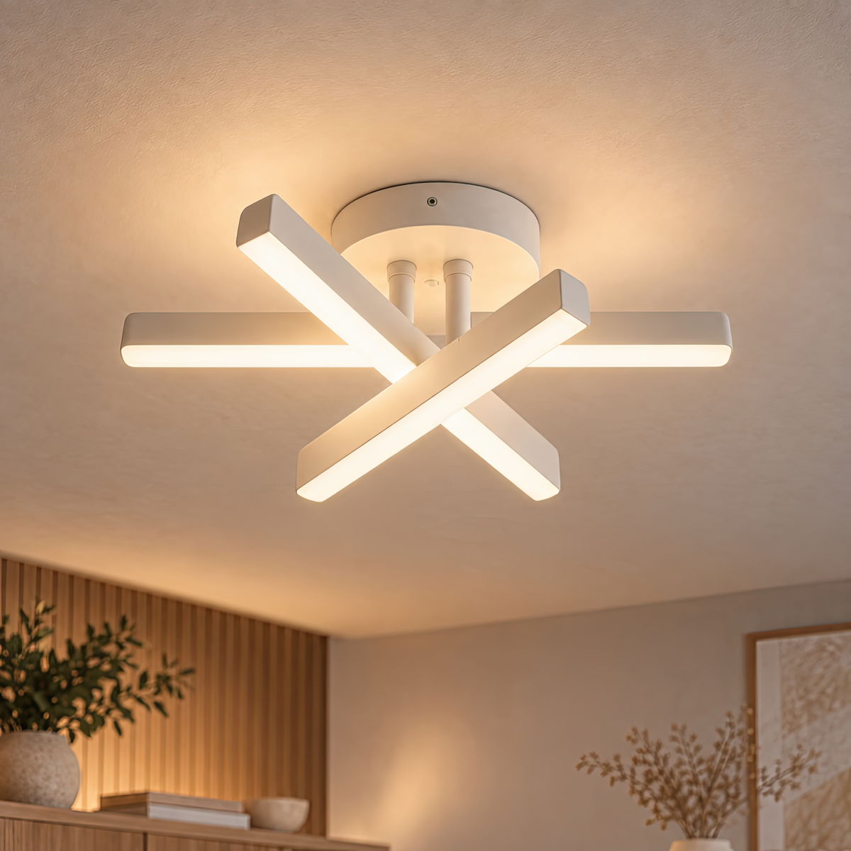 Lustra LED Diego, 26W, Alb, Metal, Lumina Rece/Calda/Neutra, imaginea 1