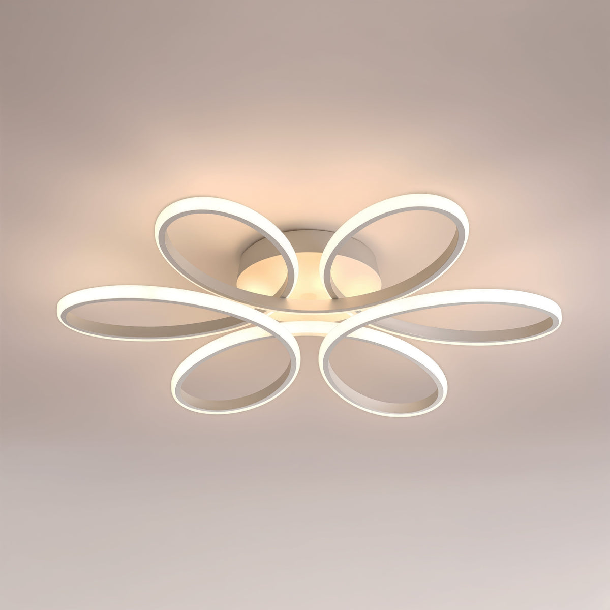 Lustra LED cu telecomanda ELIZA, 63W, lumina Rece/Calda/Neutra, Dimabila, Alb, imaginea 1