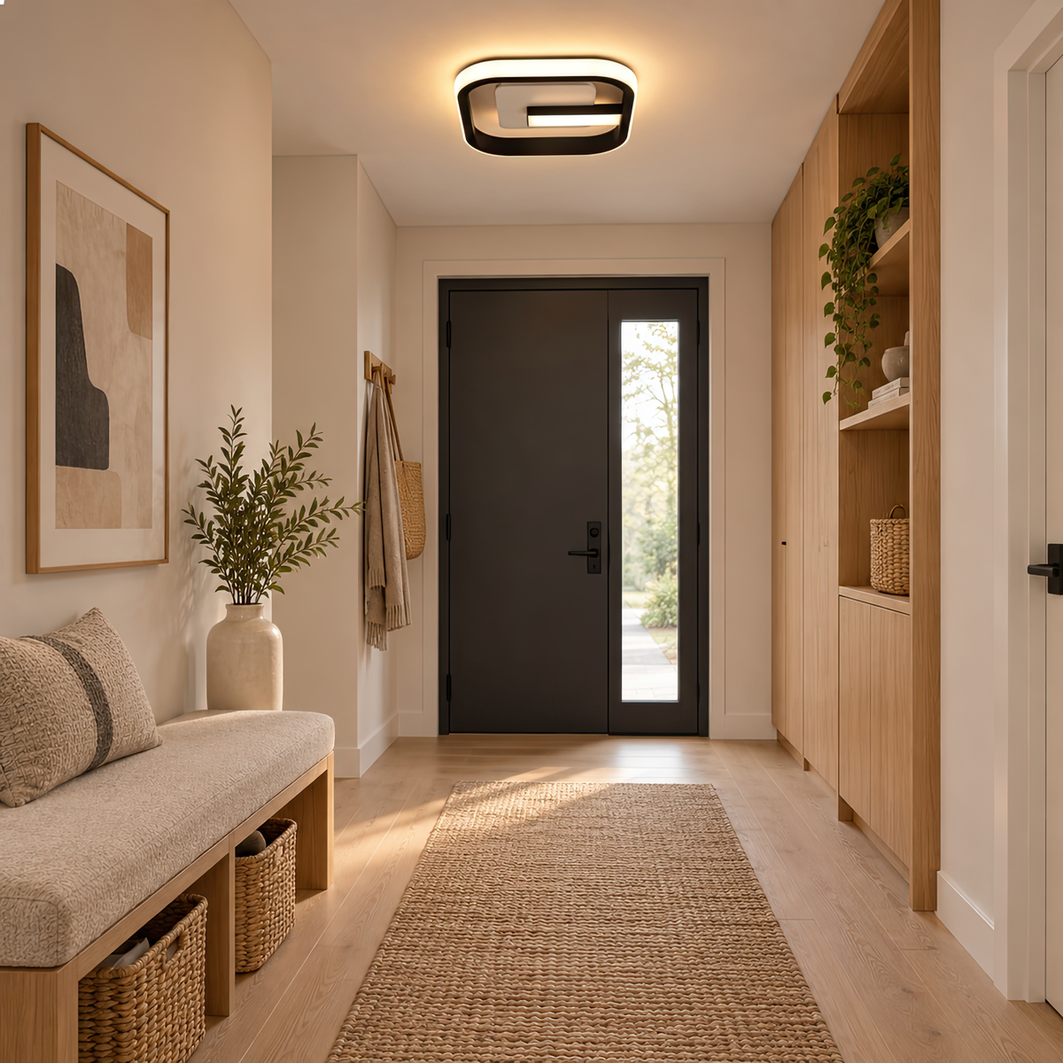 Lustra LED VICTORIA 19W, Patrata, lumina Rece/Calda/Neutra, Negru, Alb, imaginea 10
