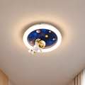 Lustra LED ASTRONAUT cu telecomanda, 51W, lumina Rece/Calda/Neutra, Alb Albastru