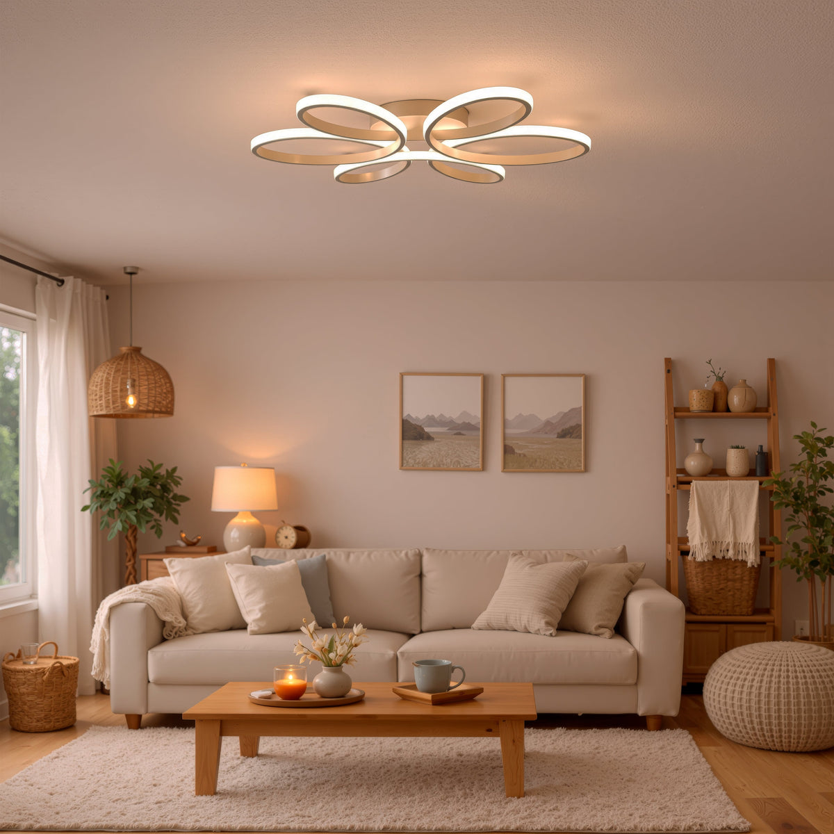 Lustra LED cu telecomanda ELIZA, 63W, lumina Rece/Calda/Neutra, Dimabila, Alb, imaginea 10
