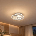 Lustra LED KOMPACTO 47W, 3 Cercuri, lumina Rece/Calda/Neutra, Alb