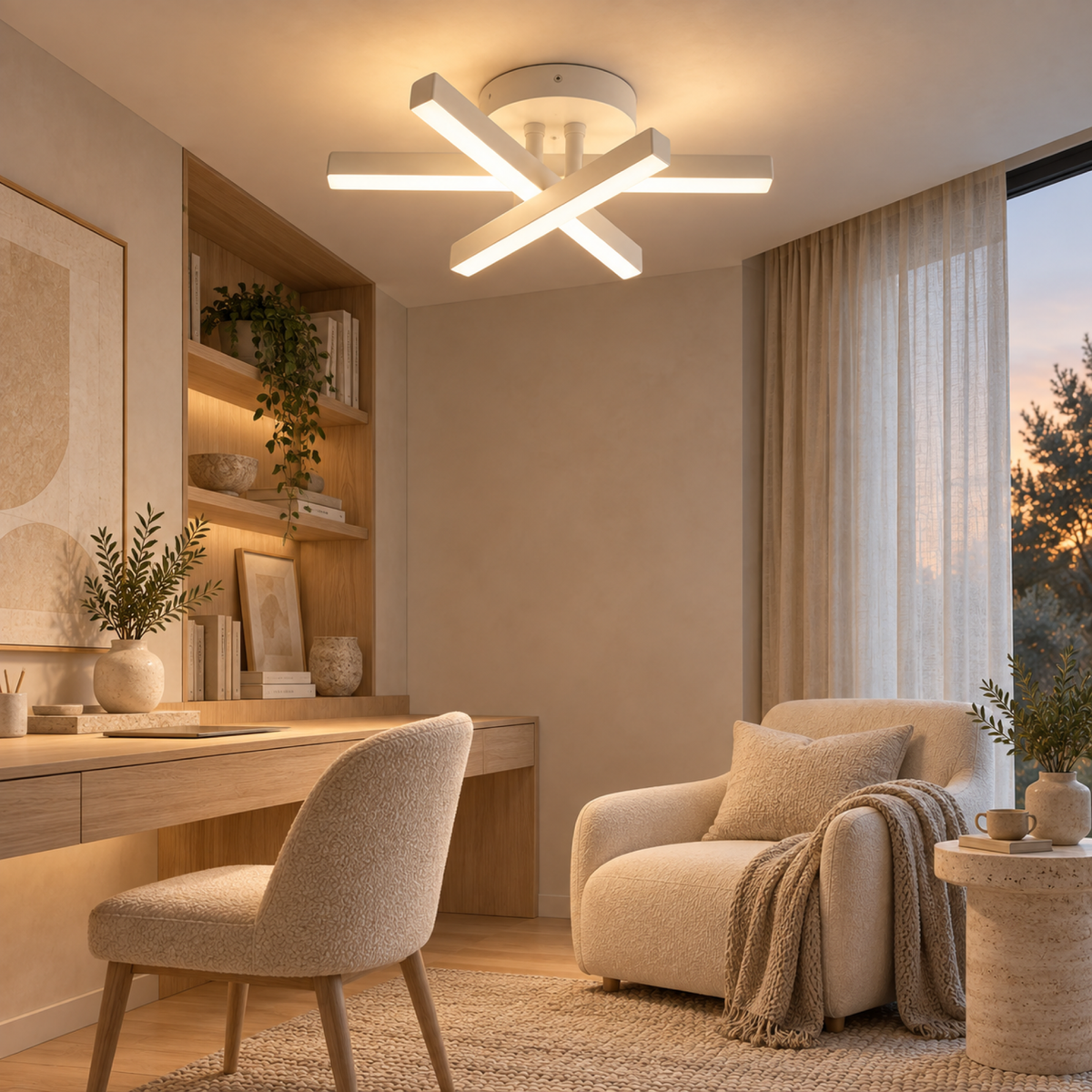 Lustra LED Diego, 26W, Alb, Metal, Lumina Rece/Calda/Neutra, imaginea 12