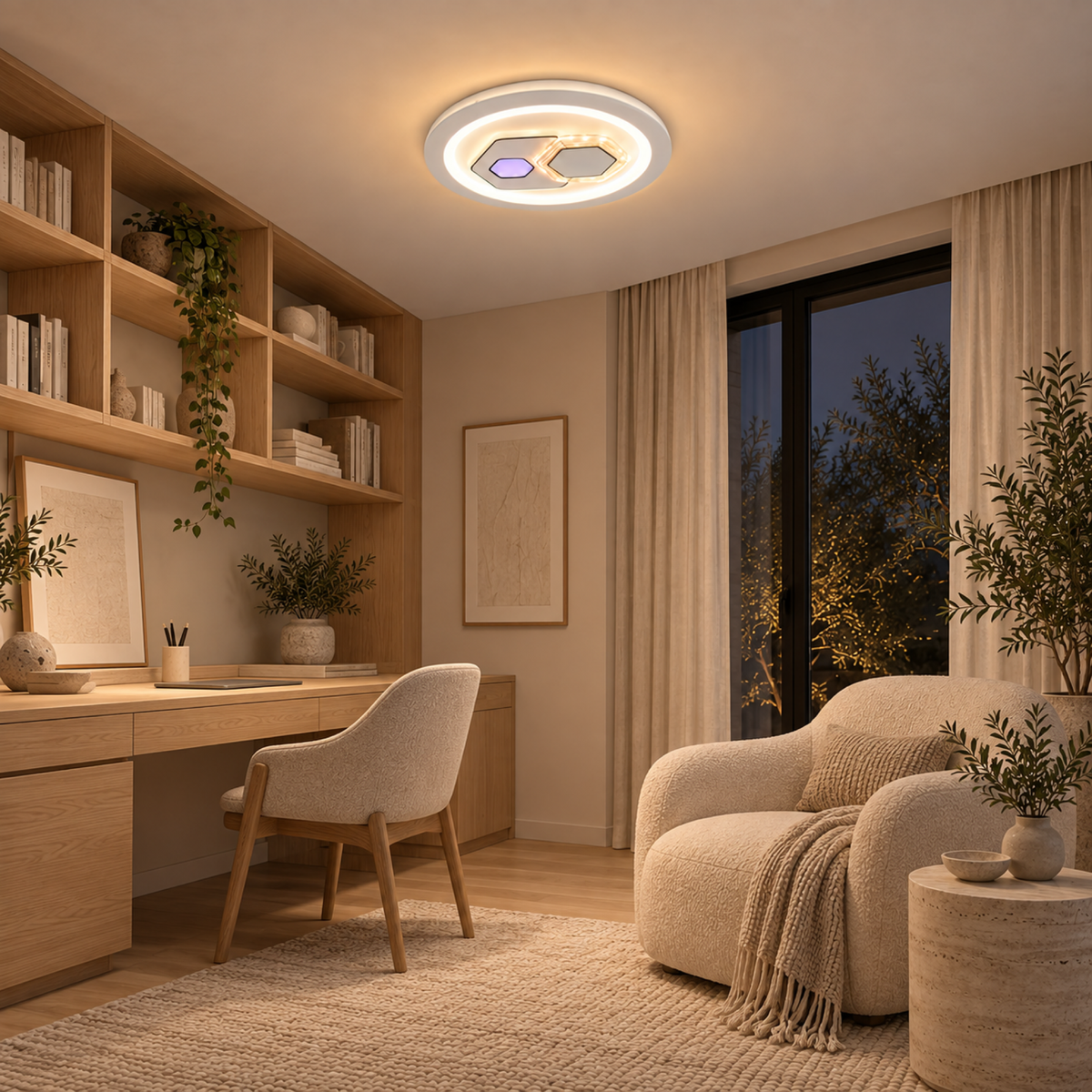 Lustra LED KATHLEEN RGB 16W, lumina Calda/Neutra, Alb, imaginea 11