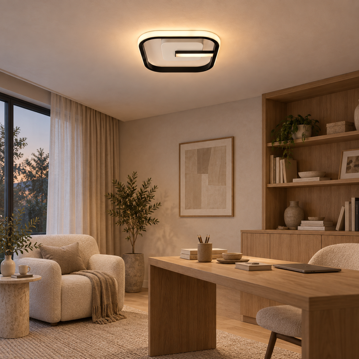 Lustra LED VICTORIA 19W, Patrata, lumina Rece/Calda/Neutra, Negru, Alb, imaginea 13
