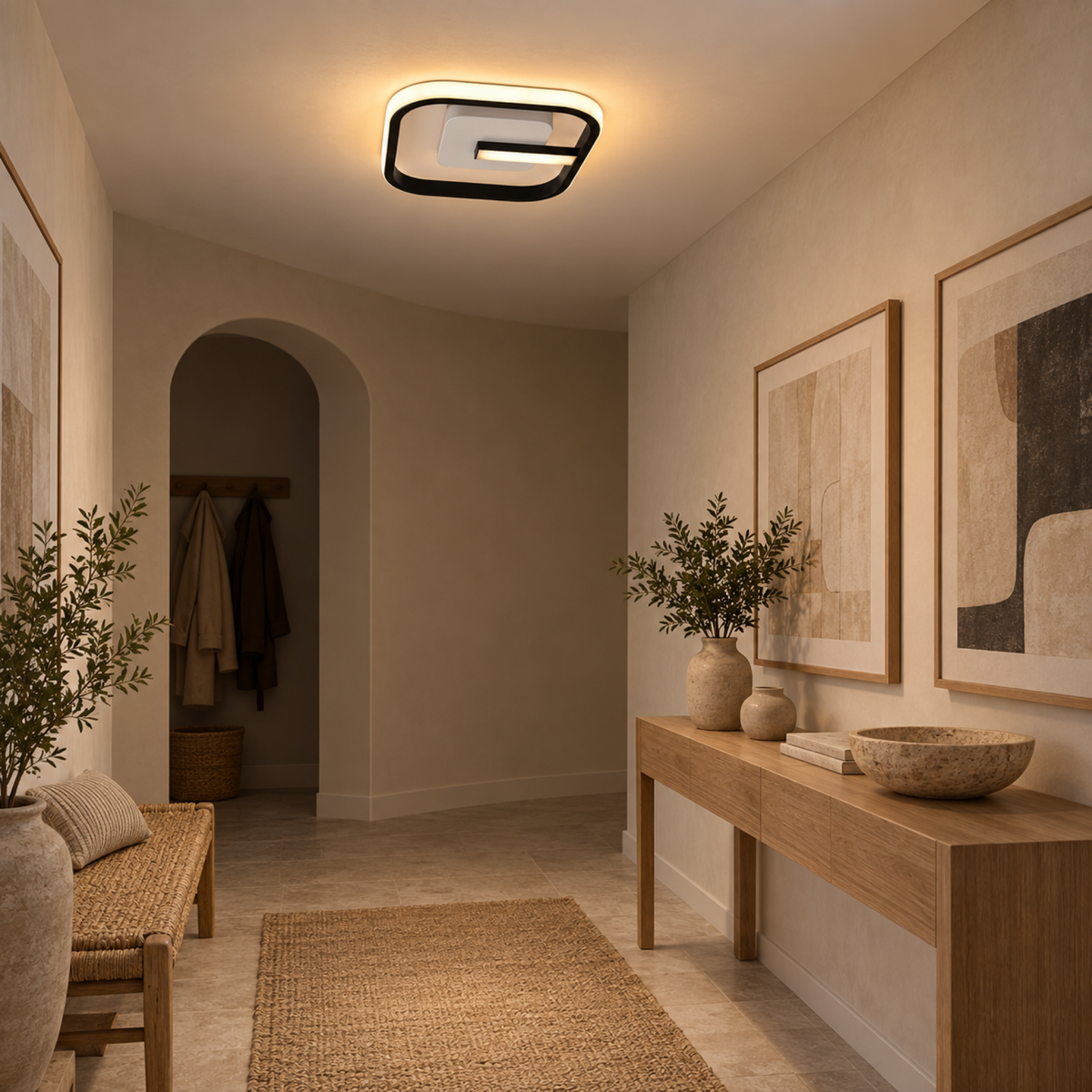 Lustra LED VICTORIA 19W, Patrata, lumina Rece/Calda/Neutra, Negru, Alb, imaginea 14
