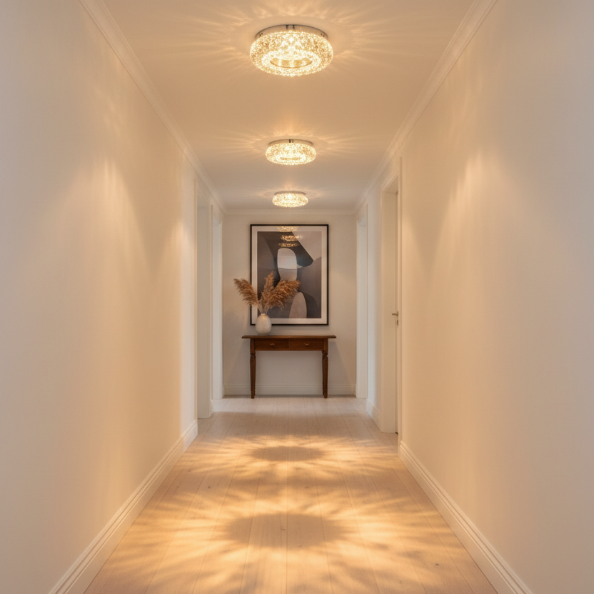Spot LED ORBITA, 5W, Rotund, Lumina Rece + RGB, Alb, Rasina si Sticla SL683WH