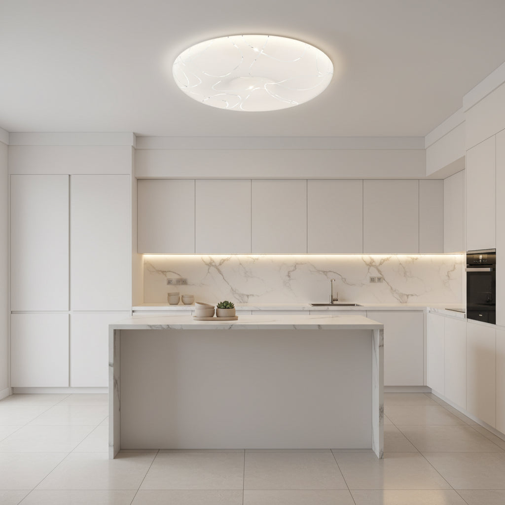 Plafonieră LED 35 cm, 31W, 3000K / 4000K / 6000K, Alb, Metal si Acril PL155/35