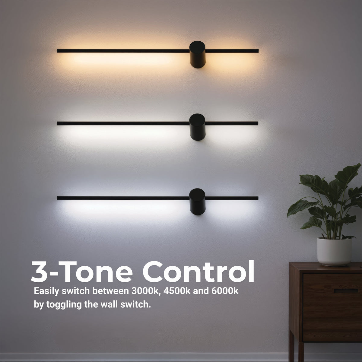 Aplica LED Angelique 24W Alb Negru, imaginea 3