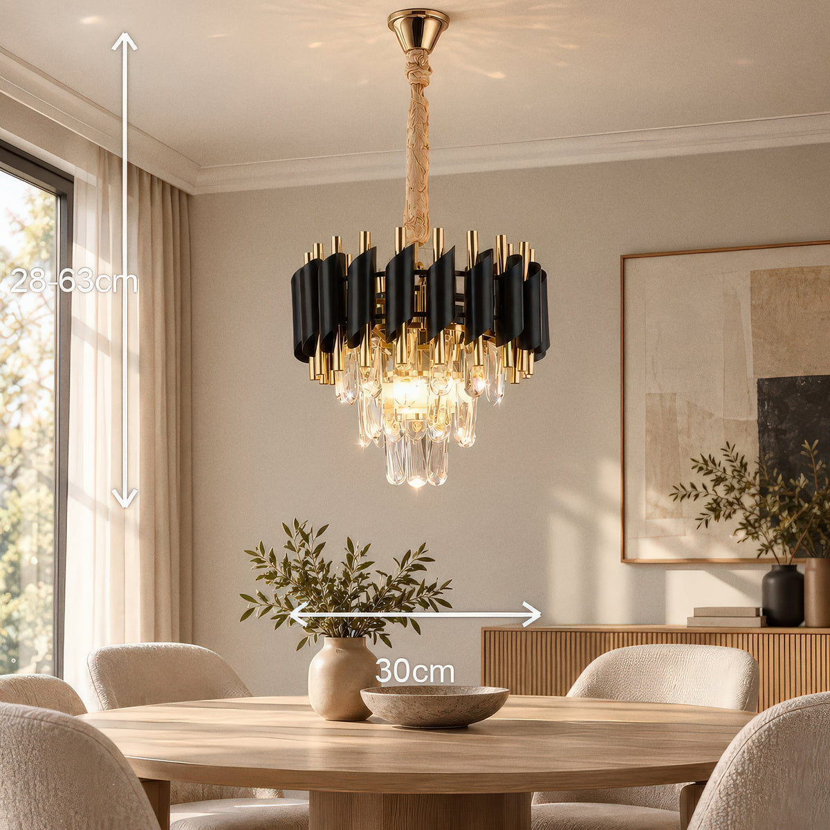 Candelabru VERSAILLES Petito, diametru 30 cm, înălțime corp 28–63 cm