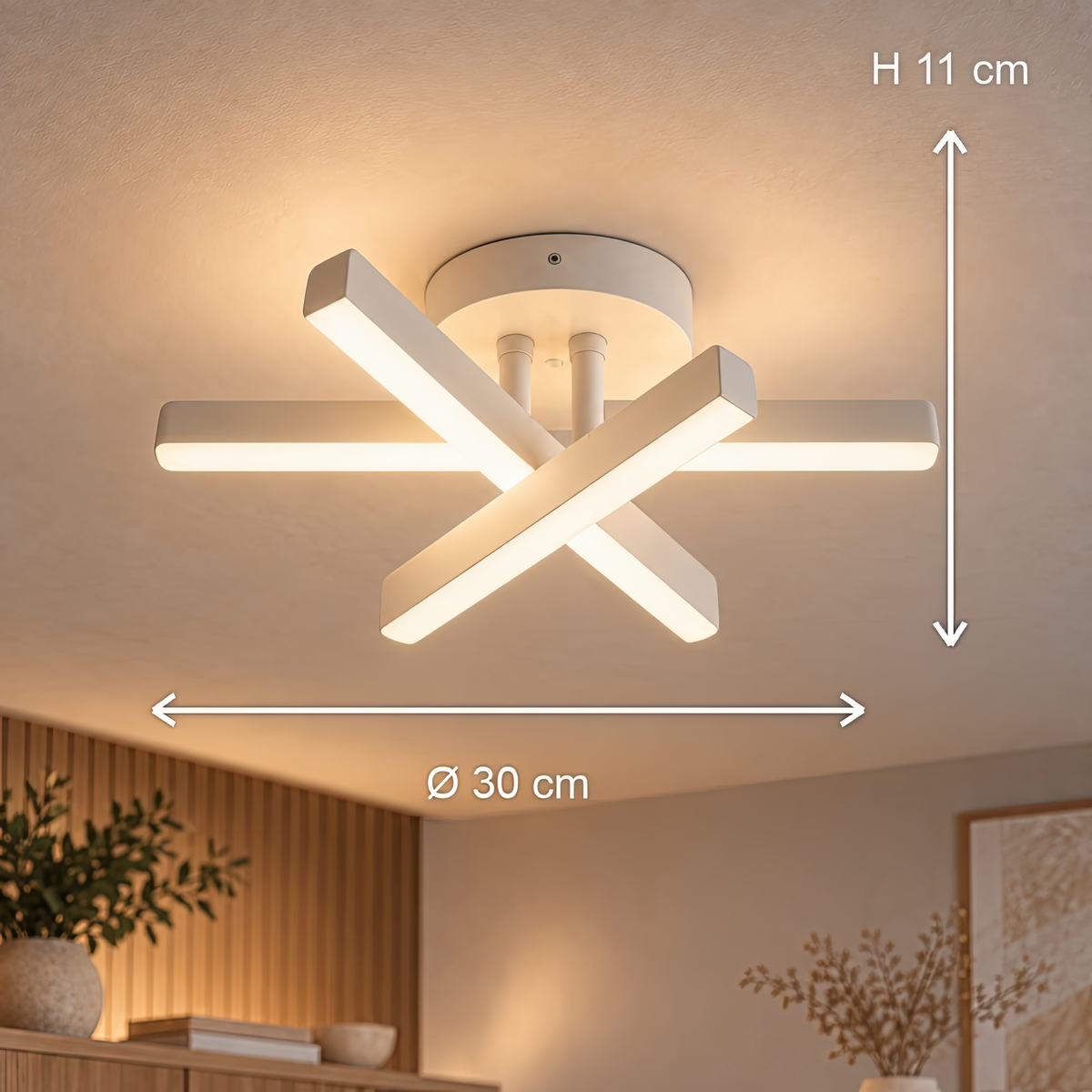 Lustra LED Diego, 26W, Alb, Metal, Lumina Rece/Calda/Neutra, imaginea 4