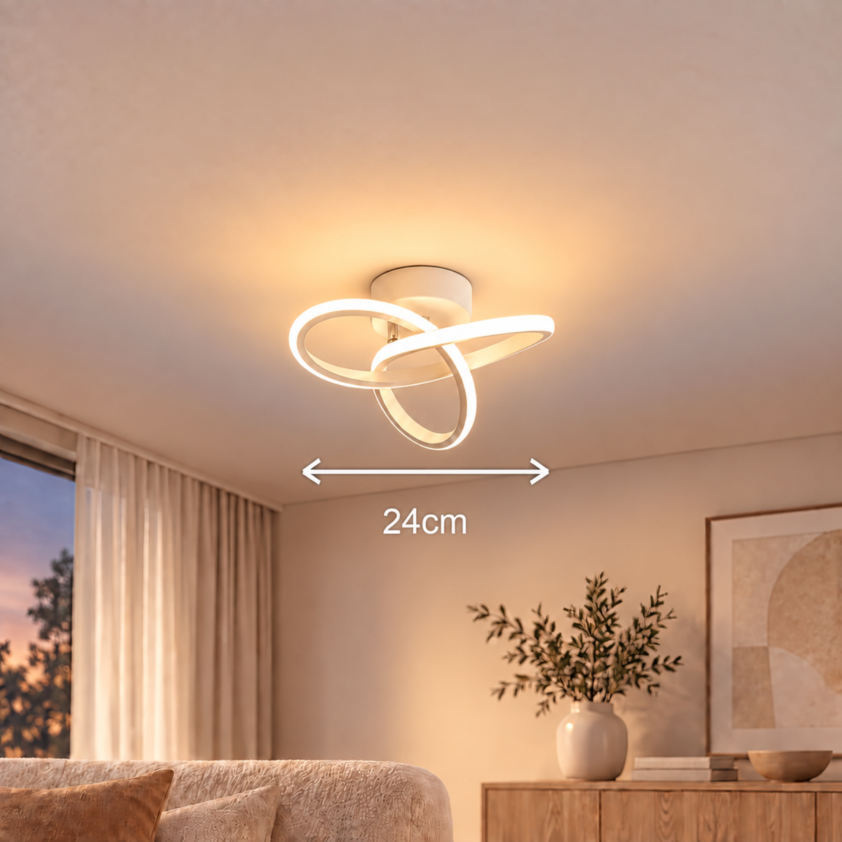 Lustra LED VERTEX Infinitum 13W, Lumina Rece/Calda/Neutra, Alb, imaginea 4