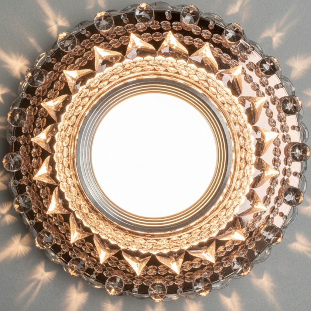 Spot LED ORBITA, 5W, Rotund, Lumina Rece / Calda, Bronz Antichizat, Rasina si Sticla SL684AB