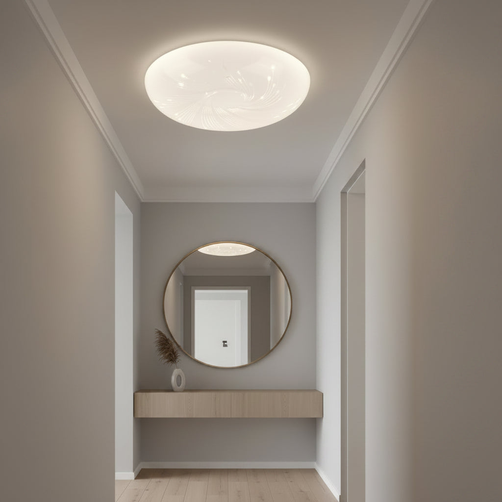 Plafonieră LED Flux 23 cm, 22W, 3000K / 4000K / 6000K, Alb, Metal si Acril