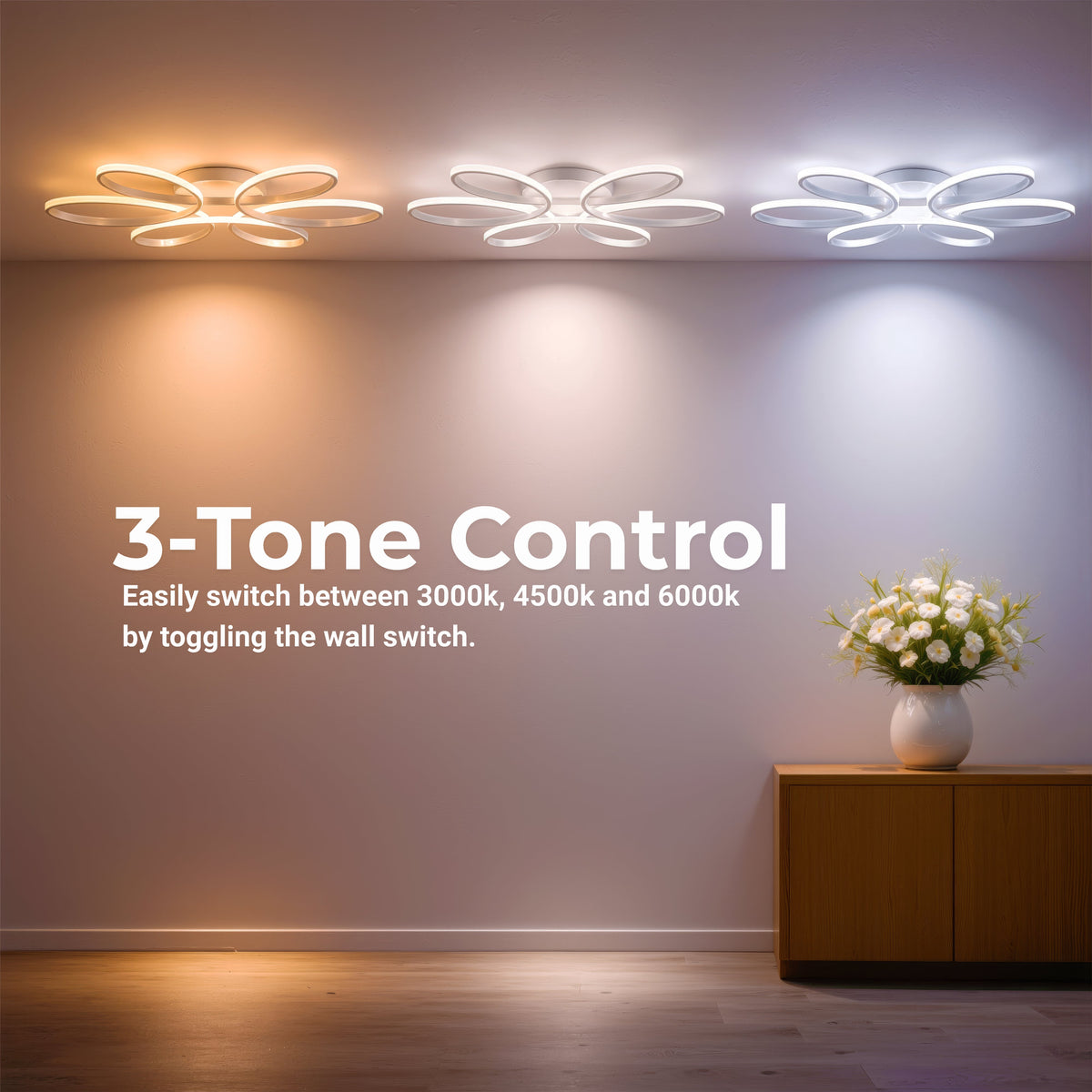 Lustra LED cu telecomanda ELIZA, 63W, lumina Rece/Calda/Neutra, Dimabila, Alb, imaginea 14