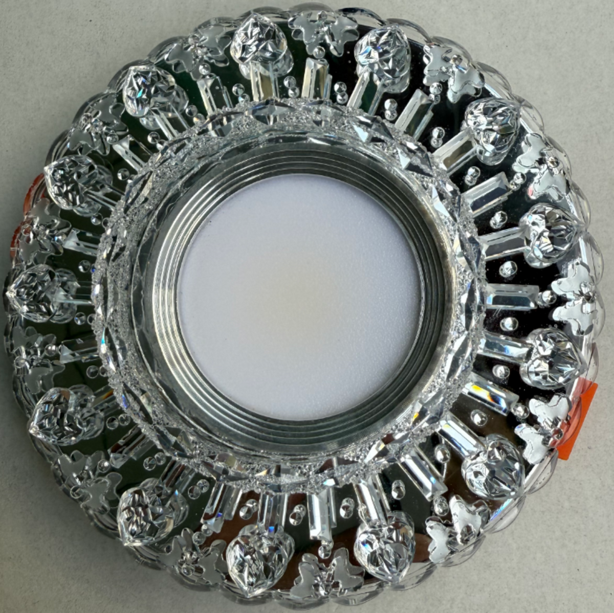Spot LED ORBITA, 5W, Rotund, Lumina Rece + RGB, Alb, Rasina si Sticla SL685WH