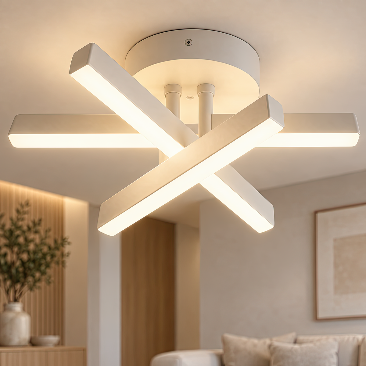 Lustra LED Diego, 26W, Alb, Metal, Lumina Rece/Calda/Neutra, imaginea 2