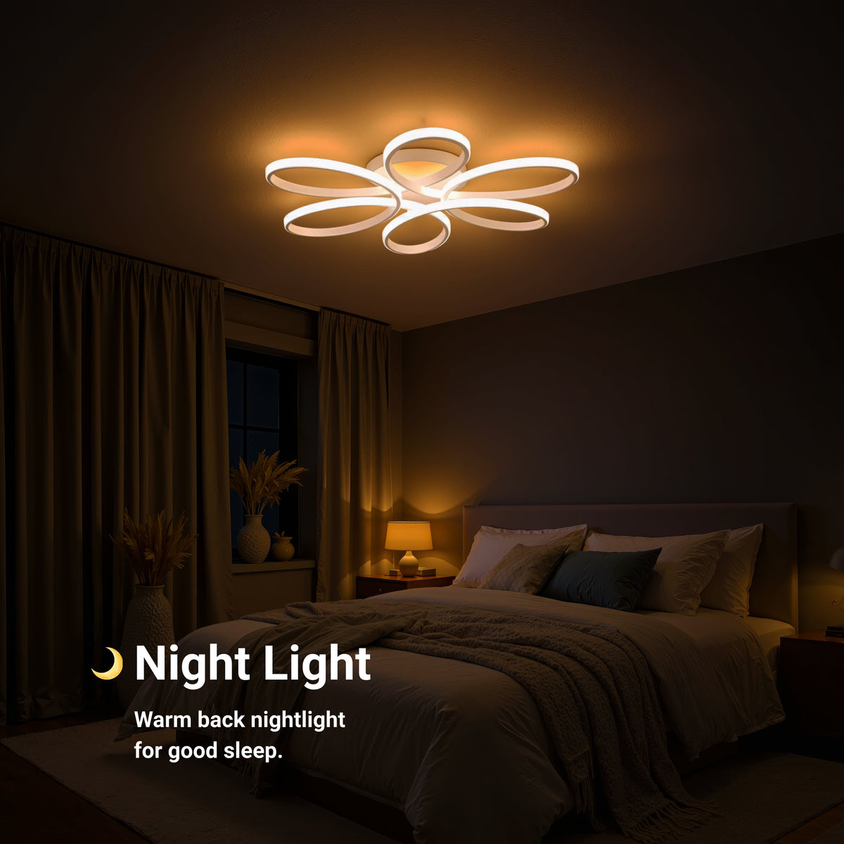 Lustra LED cu telecomanda ELIZA, 63W, lumina Rece/Calda/Neutra, Dimabila, Alb, imaginea 7
