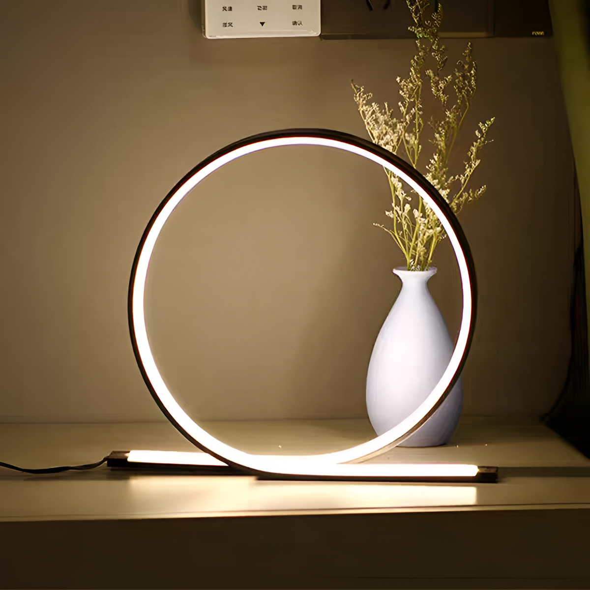 Veioza LED 21W, Lumina Rece/Calda/Neutra, Metal si Acril, Negru, imaginea 4