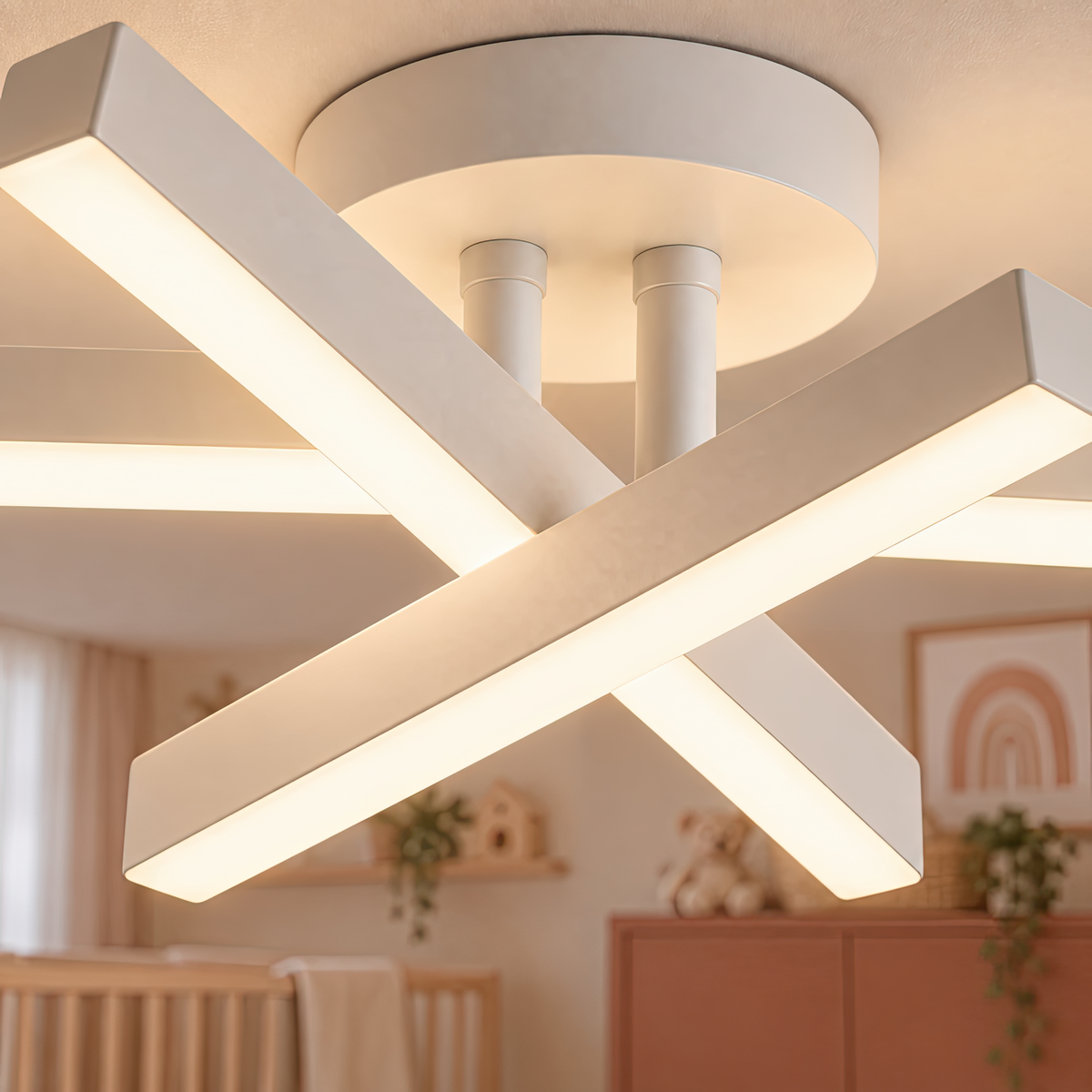 Lustra LED Diego, 26W, Alb, Metal, Lumina Rece/Calda/Neutra, imaginea 6