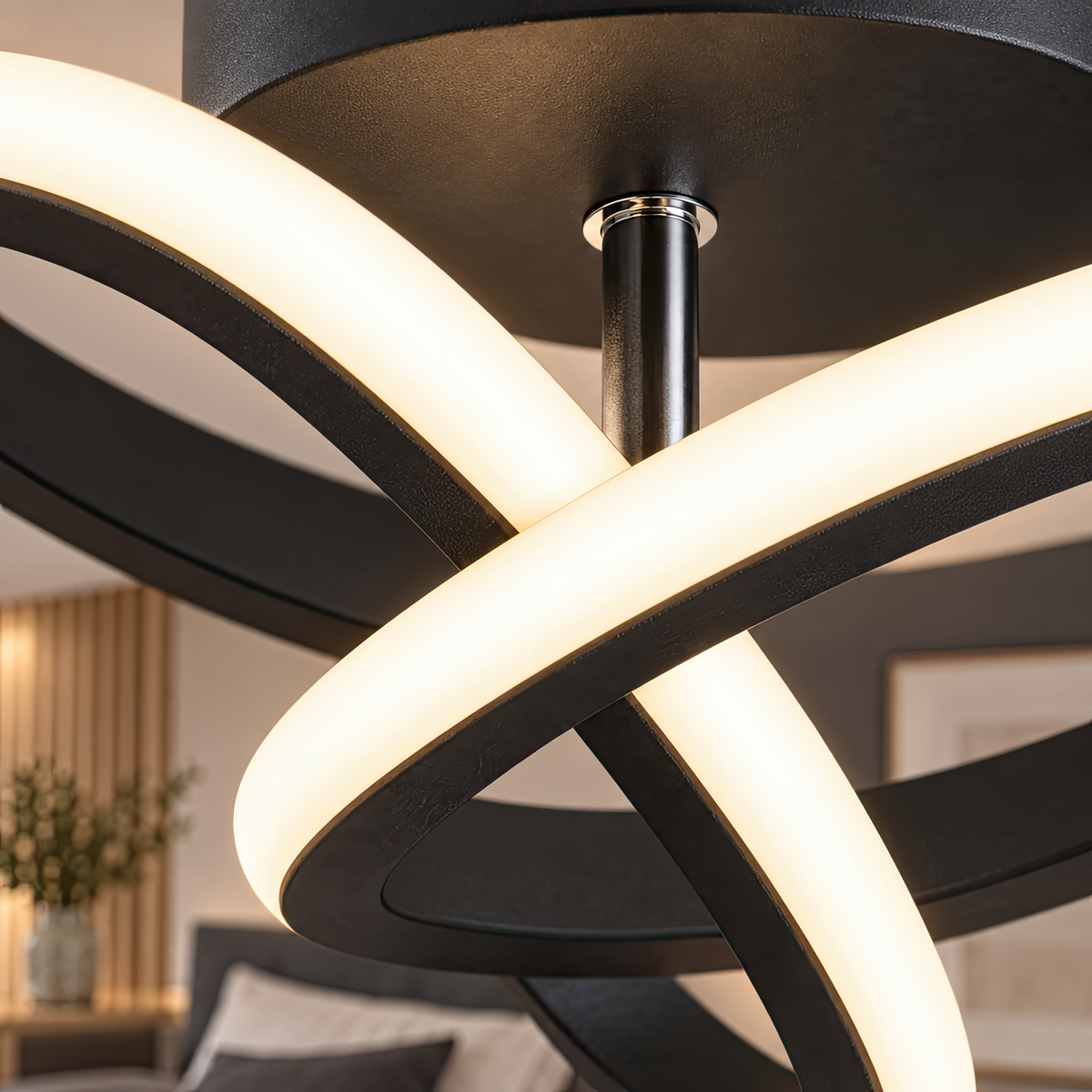 Lustra LED VERTEX Infinitum 13W, Lumina Rece/Calda/Neutra, Negru, imaginea 7