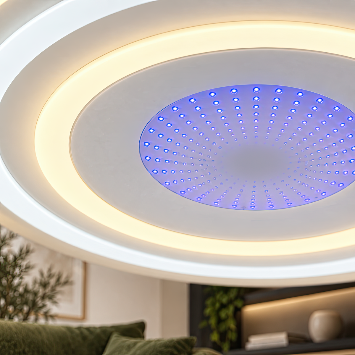 Lustra LED NIVARA 3D 20W, Diametru 30cm, lumina Rece/Calda/Neutra, Alb, imaginea 6