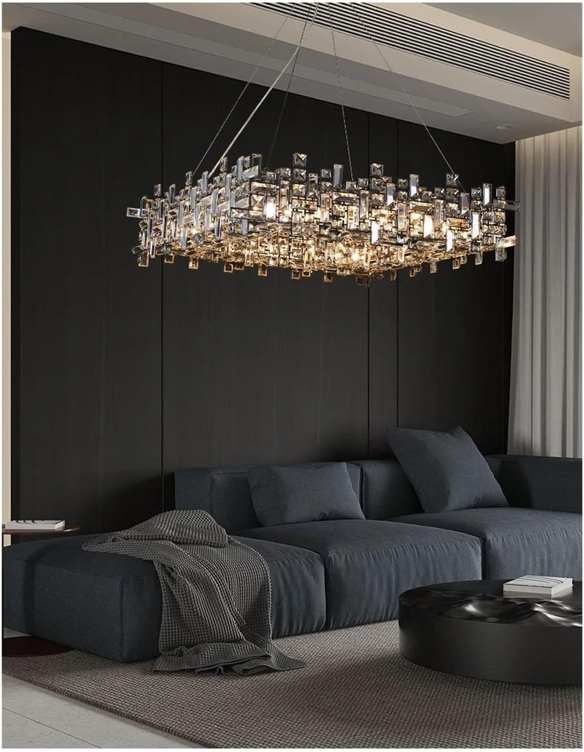 Candelabru Cristal NEXORA Eleganza, 10xE14, Diametru 50cm, Auriu Lucios, Inaltime Reglabila, Design Elegant