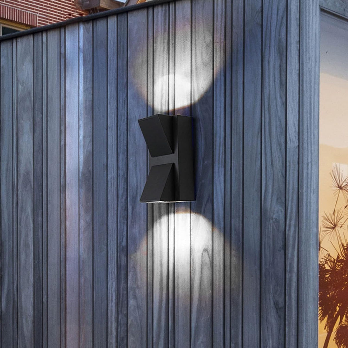 Aplica LED de Exterior si Interior, 6W, 2 Surse x 5W, IP65, ABS, Negru, 3000K, AX100/2BK, imaginea 3