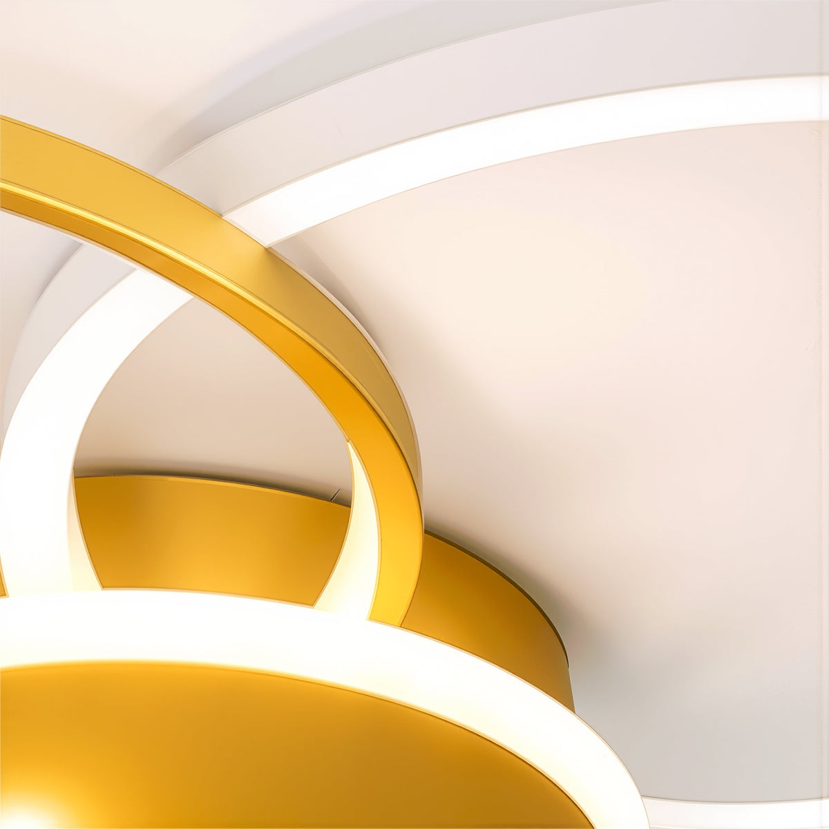 Lustra LED cu telecomanda KILLIAN 80W, 4 Cercuri, lumina Rece/Calda/Neutra, Dimabila, Auriu, imaginea 2