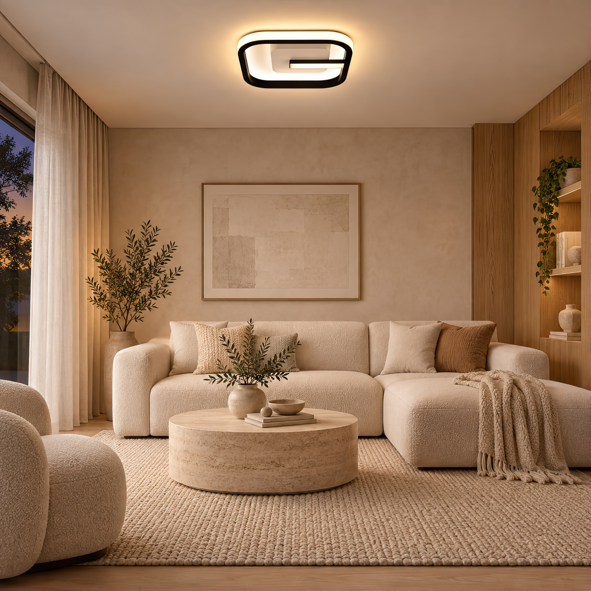 Lustra LED VICTORIA 19W, Patrata, lumina Rece/Calda/Neutra, Negru, Alb, imaginea 8