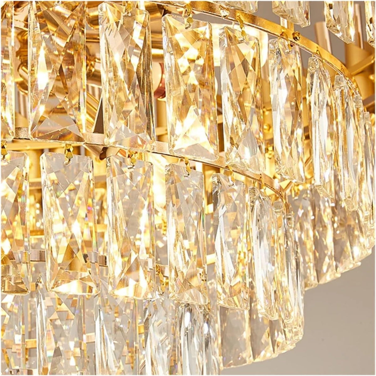 Candelabru Cristal VERSAILLES Supremo, CC900/800GD, 12xE14, Diametru 80cm, Auriu Lucios, Inaltime Reglabila, Metal si Cristal