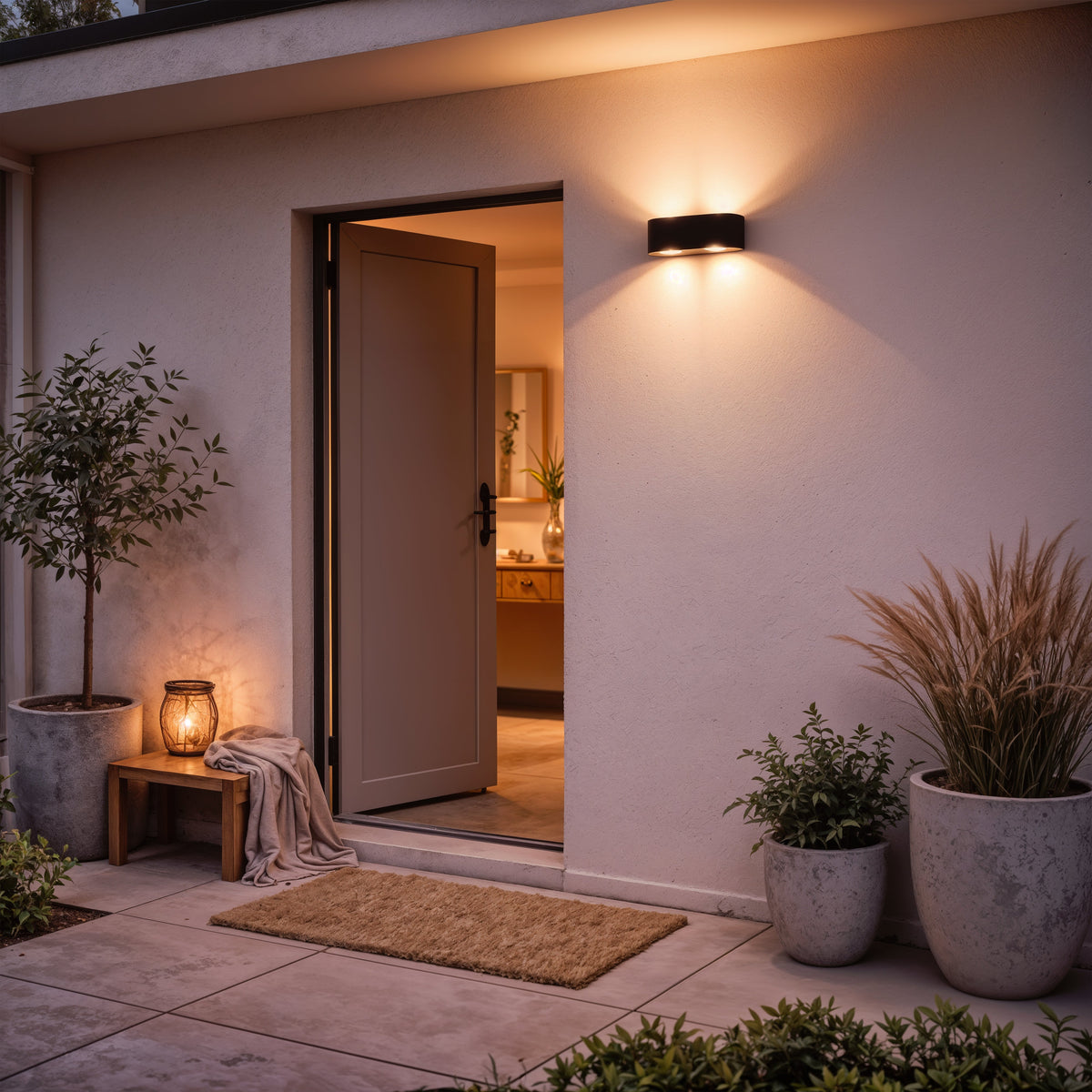 Aplica LED Exterior Ellis, 6W, 6 Surse de lumina, Lumina Calda, Negru, imaginea 7
