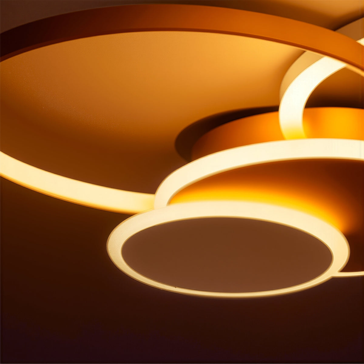 Lustra LED cu telecomanda KILLIAN 80W, 4 Cercuri, lumina Rece/Calda/Neutra, Dimabila, Auriu, imaginea 10