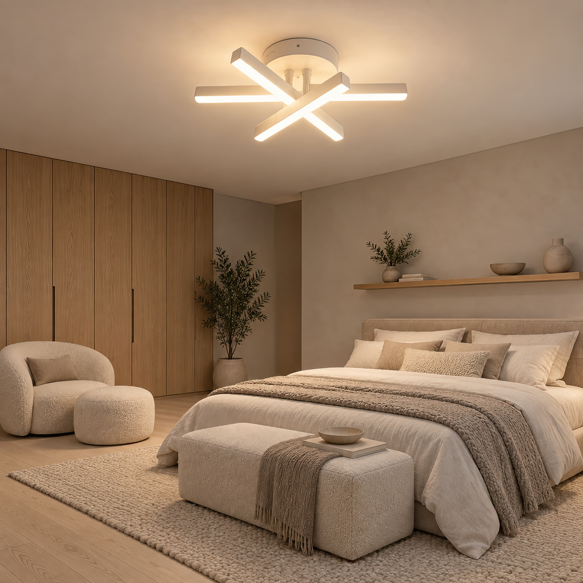 Lustra LED Diego, 26W, Alb, Metal, Lumina Rece/Calda/Neutra, imaginea 8